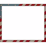 Amerikan bayrağı tarzı dikdörtgen sınır vektör görüntü
