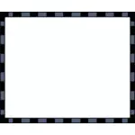 Black and blue rectangular border vector illustration