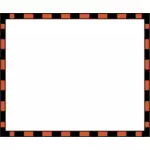 黑色和橘色的矩形边框矢量剪贴画