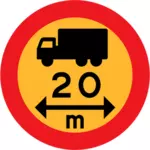 tecken på 20m lastbil vektor bild