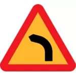 Dangerous bend, bend to left