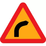 Gefährliche Kurve, Biegung nach rechts