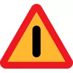 Векторный знак опасности дороги