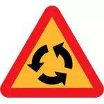 Roundabout traffic sign vector image