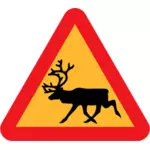 Wild animal traffic sign vector
