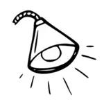 Desenho de uma lâmpada vetorial