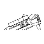 Spaceshuttle motor vectorillustratie