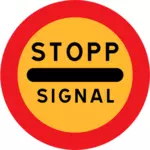 Tanda jalan Stopp sinyal vektor