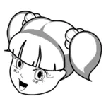 Anime girl vector illustration