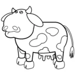 Корова мультфильм рисования векторное изображение