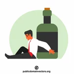 Man having problem with alcohol