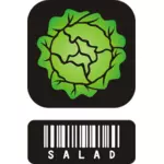 Salade pictogram vectorillustratie