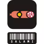 Salami ikon vektorbild