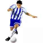 Gambar vektor pemain sepak bola