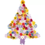 ناقلات التوضيح من شجرة عيد الميلاد زهرة
