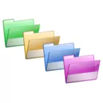 Folders selection vector image
