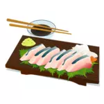 Imagen vectorial de sashimi