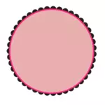 Vaaleanpunainen pyöreä kehys