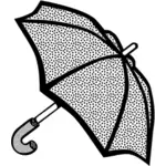 Vlekkerig paraplu lijn kunst vector afbeelding
