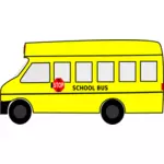 Желтый школьный автобус векторная графика