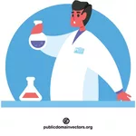 Om de știință într-un laborator