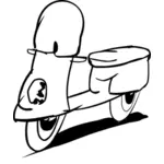 Línea de dibujo vectorial de scooter