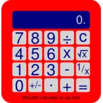Imagem vetorial de calculadora de vermelho e azul
