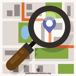 Icona di ricerca mappa