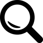 ClipArt vettoriali di lente d'ingrandimento sull'icona di ricerca