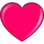 Roze reflecterende hart vector afbeelding