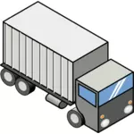 Vector image of container carrying truck