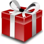 Red gift box vector graphics
