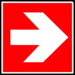 Vektor-Bild der Ausfahrt Richtung rechten Zeichen Bezeichnung