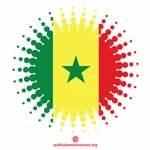 Drapelul Senegal în formă de semitonuri
