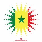 Drapeau du Sénégal en forme de demi-ton
