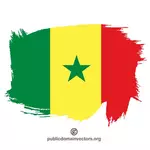 Painted flag of Senegal