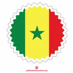Autocollant de drapeau du Sénégal