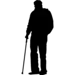 Black man with cane