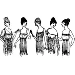 Ladies wearing corsets
