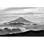 Black and white Fuji