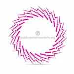 Forma de logo vector rosa