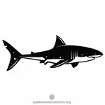 Bianco e nero del squalo clip art