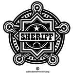 Sheriffs skilt utklipp