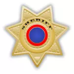 Image vectorielle de shérif insigne