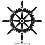 Ship wheel silhouette