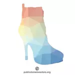 Shoe with low poly pattern