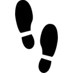Impronte di scarpa maschile grafica vettoriale