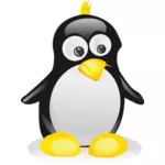 Väri Linux maskotti profiili vektori kuva