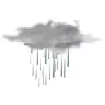 Vectorillustratie van weerbericht kleur symbool voor douches