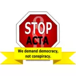 Vector clip art Stop ACTA